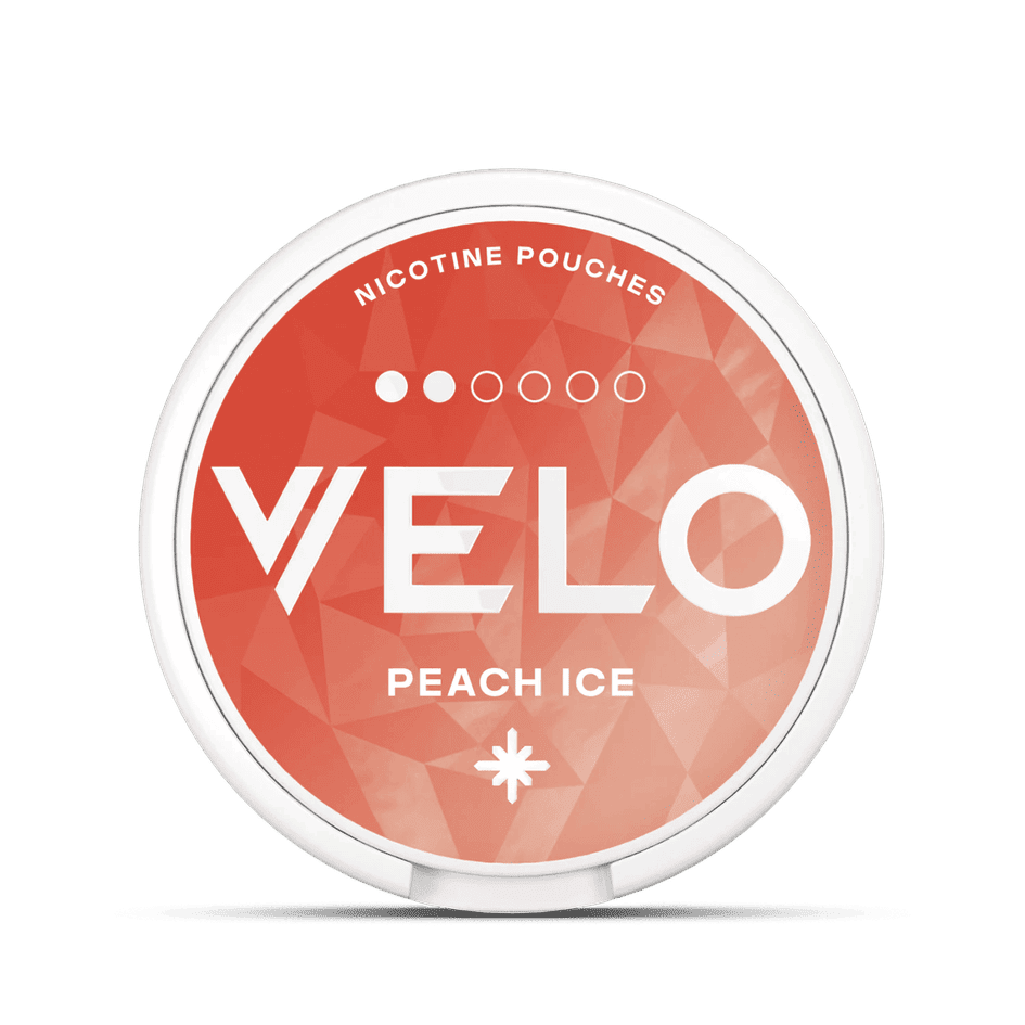 VELO Mini Peach Ice Nicotine Pouches | 10 Motives VELO Mini Peach Ice Nicotine Pouches | 10 Motives